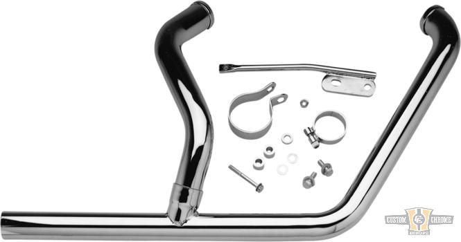 2 into 1 Header Chrome For Harley-Davidson