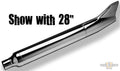 FL-Style Fishtail Muffler Show Chrome For Harley-Davidson