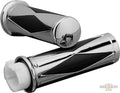 Diamond Grips Chrome 1" Cable operated For Harley-Davidson