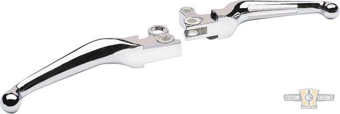 Ergonomic Smooth Hand Control Replacement Lever Chrome For Harley-Davidson