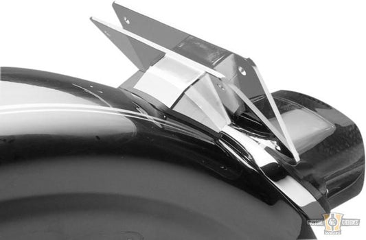 Laydown License Plate Mount Kit Chrome For Harley-Davidson