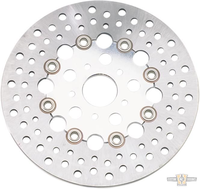 True Floating Brake Rotor Chrome Stainless Steel 11,5" Front For Harley-Davidson