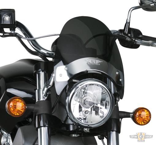 Flyscreen Windshield Kit Dark Smoke For Harley-Davidson