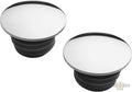 Domed Low Profile Stainless Steel Gas Cap Set Chrome For Harley-Davidson