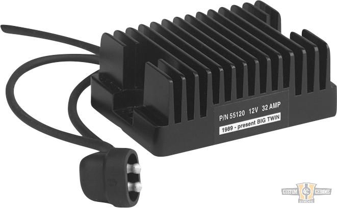 32 AMP High-Performance Regulator Black For Harley-Davidson