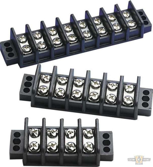 4 Connections Electrical Junction Blocks Black For Harley-Davidson