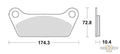 Organic Replacement Brake Pads For Harley-Davidson