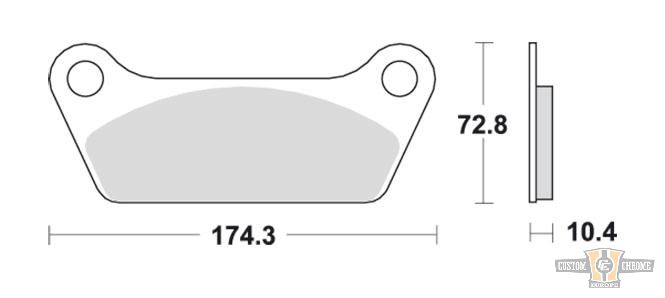 Organic Replacement Brake Pads For Harley-Davidson