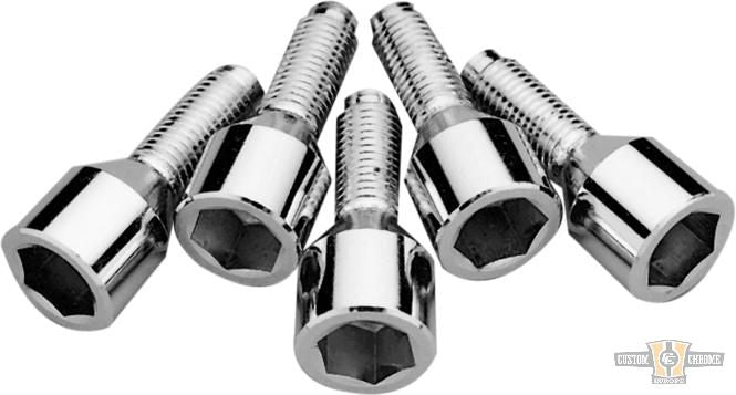 Brake Drum Mounting Screw Set Chrome For Harley-Davidson