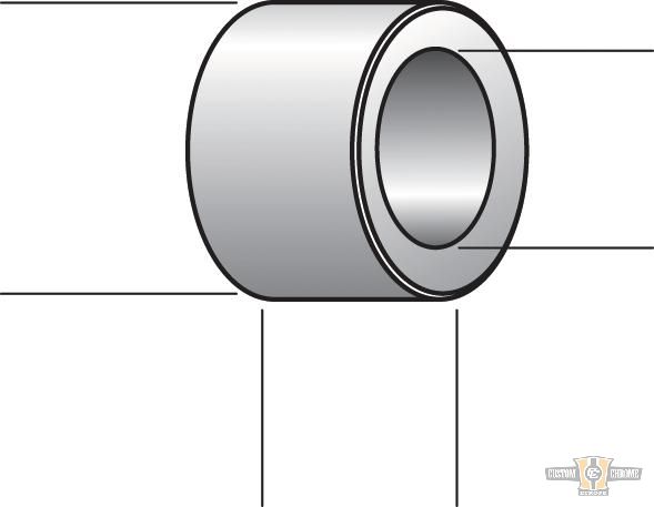 OEM Replacement Axle and Wheel Spacer For Harley-Davidson