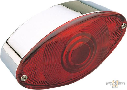 Cateye Taillight Chrome Dual Filament For Harley-Davidson