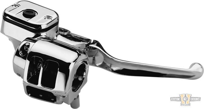 Smooth Contour Brake Master Cylinder Kit Chrome 11/16" For Harley-Davidson