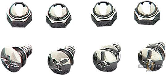 License Plate Mounting Screws Chrome For Harley-Davidson