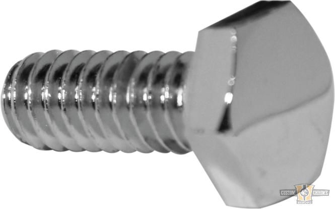 Hex Head Screw Pack Chrome Grade 5 Hex head 1/4"-20 UNC 5/8" For Harley-Davidson