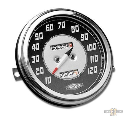 46-47 FL-Style Speedometer Chrome For Harley-Davidson