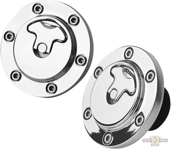 Aircraft Look Screw-In Gas Cap Chrome For Harley-Davidson