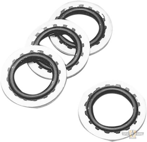 12mm x 1.25 Banjo Bolt Seal Washer Chrome For Harley-Davidson