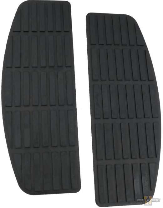 Retangular Floorboard Replacement Pads Black For Harley-Davidson