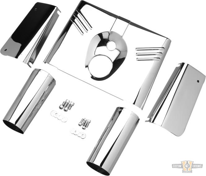 5-Piece Fork Tins for FL Softail Models Chrome For Harley-Davidson