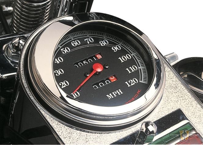 Mirage Speedometer Visor Chrome For Harley-Davidson