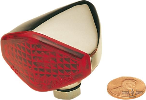 Diamond Marker Light Chrome Red For Harley-Davidson