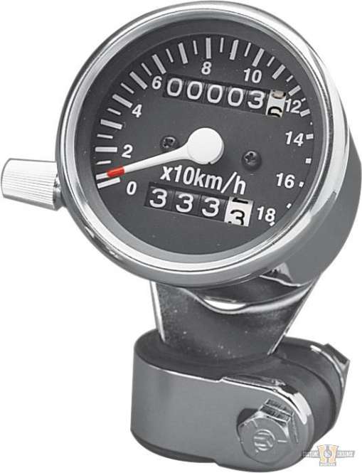 Mini Speedometers with Resettable Odometers Chrome For Harley-Davidson