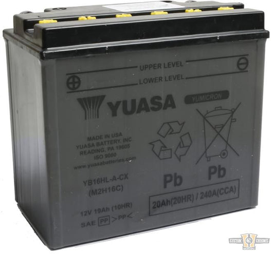 Yumicron CX Battery Lead Acid, 240 A, 20.0 Ah For Harley-Davidson