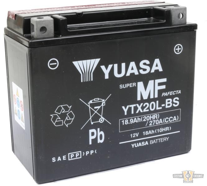 Maintance Free YTX20-BS AGM Battery Lead Acid, 270 A, 18.0 Ah For Harley-Davidson