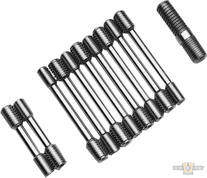 Heavy Duty Rocker Stud Kit Chrome For Harley-Davidson