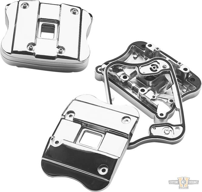 Smooth Rocker Box Cover Chrome For Harley-Davidson