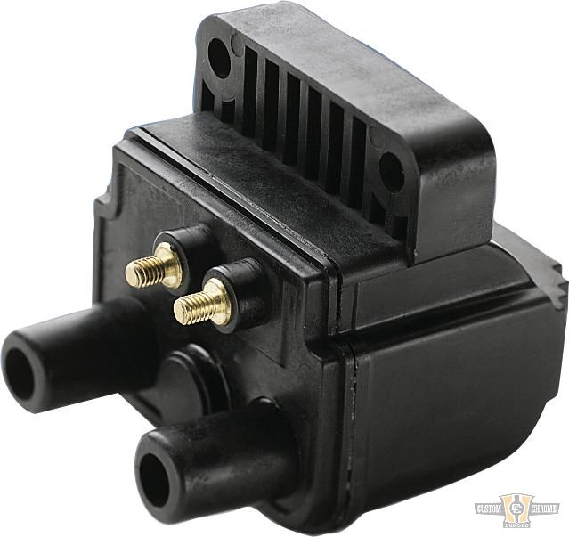 High Output Ignition Coil Black 3 Ohm Single Fire For Harley-Davidson