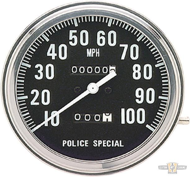 Police Special Speedometer Chrome For Harley-Davidson