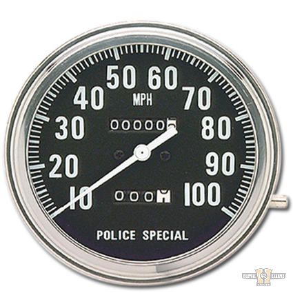 Police Special Speedometer Chrome For Harley-Davidson