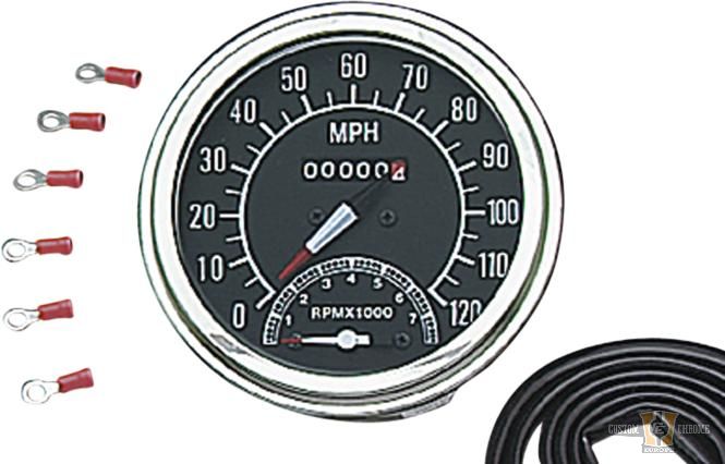 Speedometer/Tachometer Combination Chrome For Harley-Davidson