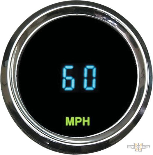 Round Mini Speedometer Chrome 52.388 mm For Harley-Davidson