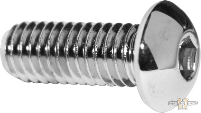 Buttonhead Allen Socket Screw Pack Chrome Grade 8 Allen head 3/8"-16 UNC 3/4" For Harley-Davidson