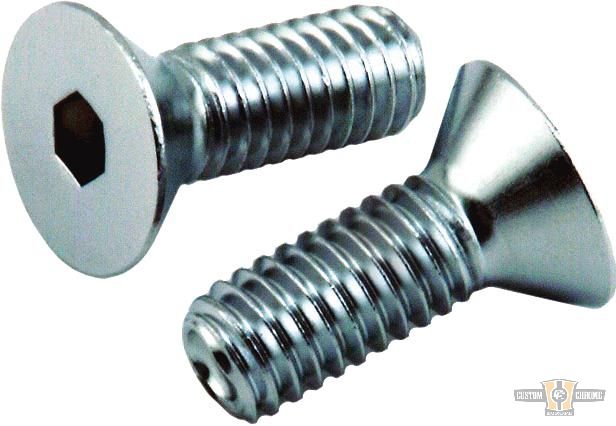 Countersunk Allen Sockethead Screw Pack Chrome Allen head 5/8" For Harley-Davidson