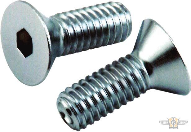 Countersunk Allen Sockethead Screw Pack Chrome Allen head 5/16"-18 UNC 3/4" For Harley-Davidson