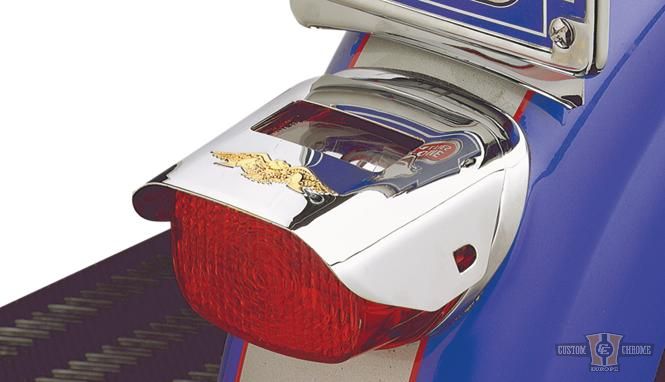 Gold Eagle Taillight Visor Chrome Gold For Harley-Davidson