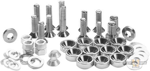 Rear Fender Strut Mounting Kit Chrome For Harley-Davidson