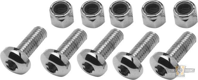 Brake Rotor Screw Kit Chrome For Harley-Davidson