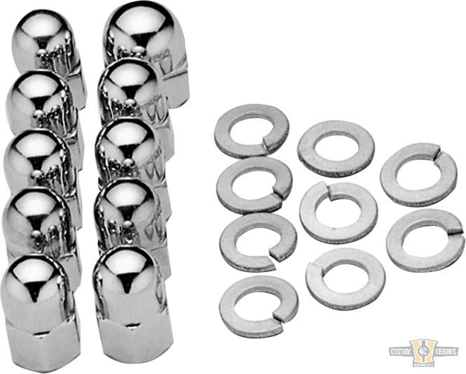 Acorn Sprocket Cover Hardware Kit Chrome For Harley-Davidson