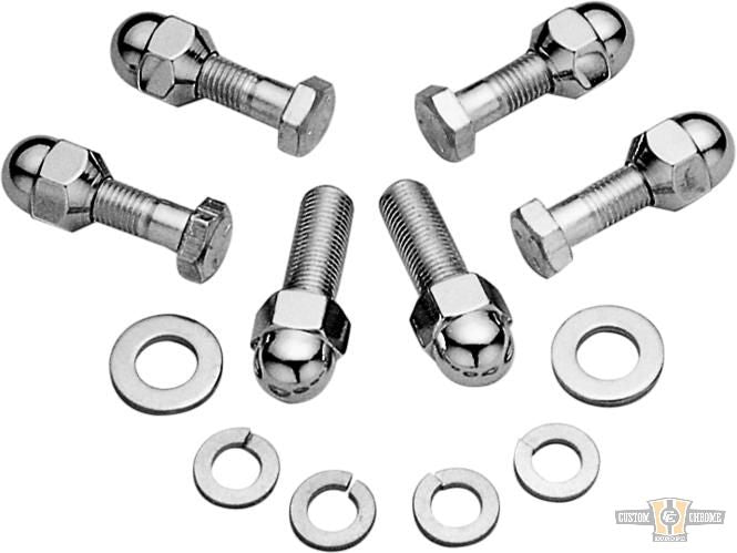 Acorn Fender Rail Mounting Kit Chrome For Harley-Davidson