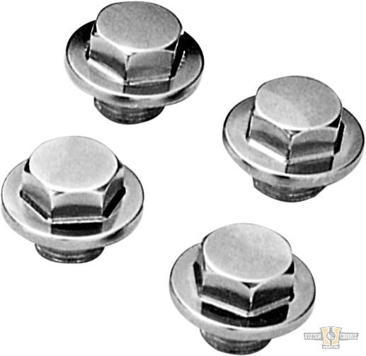 Rocker Arm Shaft Plug Set Chrome For Harley-Davidson