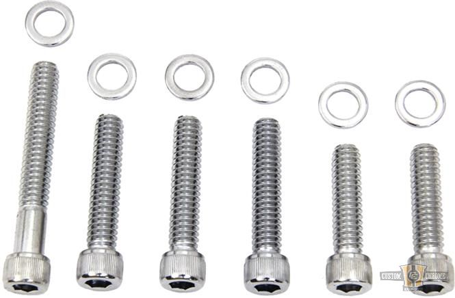 Timing Cover Screw Kit Chrome For Harley-Davidson