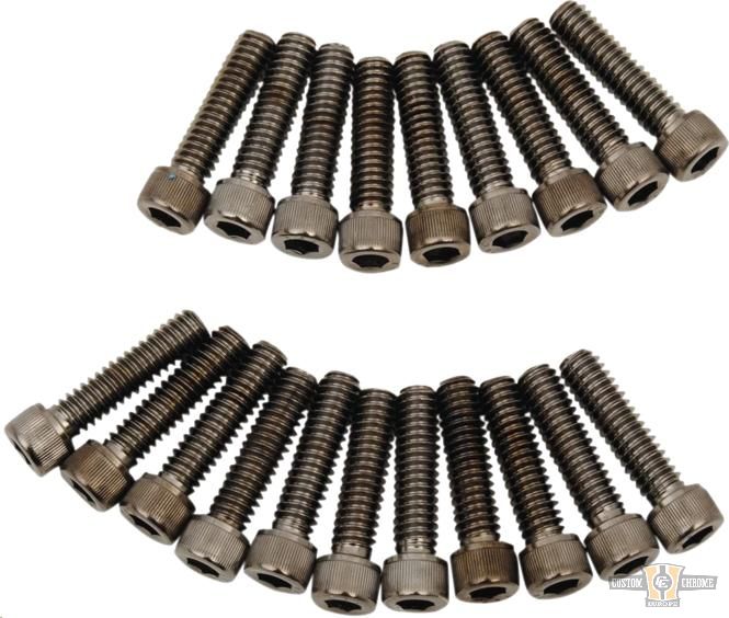 Knurled Rocker Box Sockethead Screw Set For Harley-Davidson