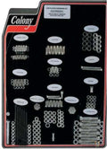 Knurled Motor Mount Screw Kit Chrome For Harley-Davidson