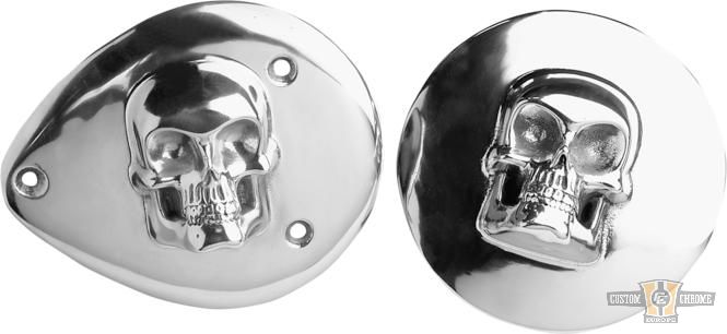 3D Skull Air Cleaner Cover Polished For Harley-Davidson