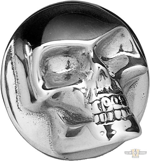 Skull 3D Gas Cap Cover Chrome For Harley-Davidson