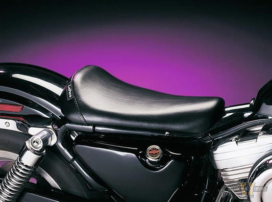 Bare Bones Smooth Solo Seat Black Vinyl For Harley-Davidson